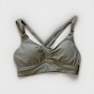 CALIA NWT Dark Gray Bikini with Crossed Straps and Seamless Design XXS